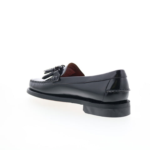Sebago Will Triple Tassel Mens Black Leather Loafers & Slip Ons Casual Shoes