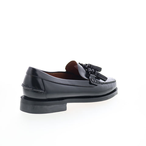 Sebago Will Triple Tassel Mens Black Leather Loafers & Slip Ons Casual Shoes