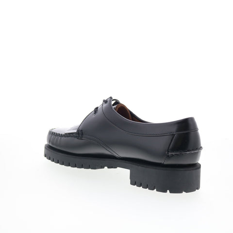 Sebago James Fringe Lug Womens Black Leather Loafers & Slip Ons Boat Shoes