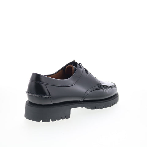 Sebago James Fringe Lug Womens Black Leather Loafers & Slip Ons Boat Shoes