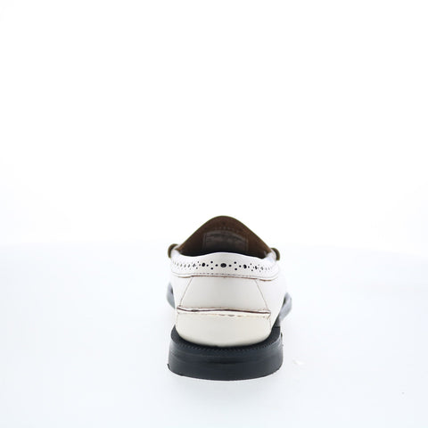 Sebago Dan Perf 73116CW-911 Womens White Loafers & Slip Ons Penny Shoes