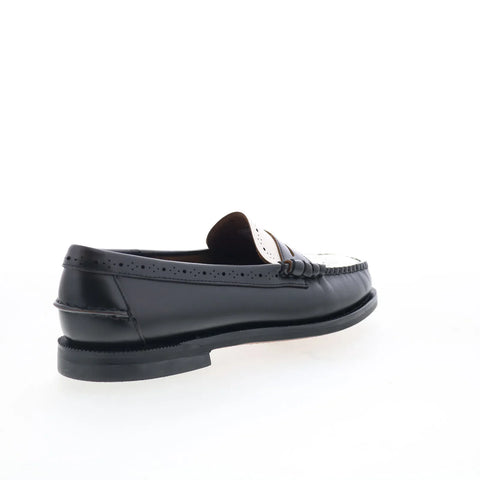 Sebago Dan Perf 73116CW-987 Womens Black Loafers & Slip Ons Penny Shoes