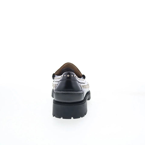 Sebago Dan Lug Studs 731278W-902 Womens Black Loafers & Slip Ons Penny Shoes