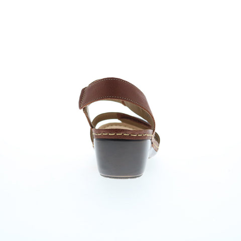 Softspots Pamela 7335800 Womens Brown Leather Wedges Sandals Shoes