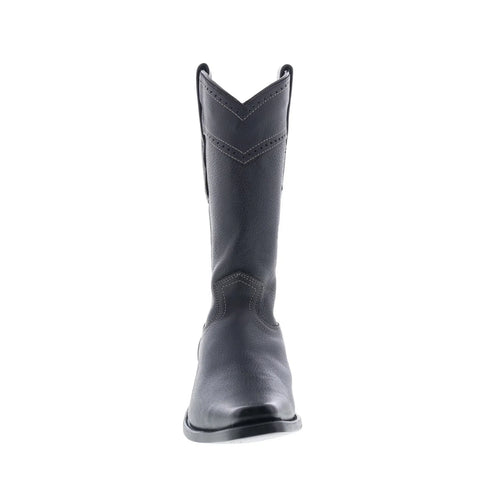 Los Altos Square Toe ELK Boot 735105 Mens Black Wide Cowboy Western Boots