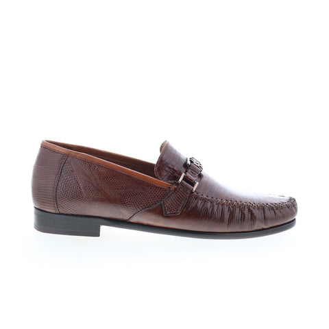 Mezlan Lizard Bit Loafer 7374-L Mens Brown Loafers & Slip Ons Casual Shoes