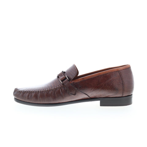 Mezlan Lizard Bit Loafer 7374-L Mens Brown Loafers & Slip Ons Casual Shoes