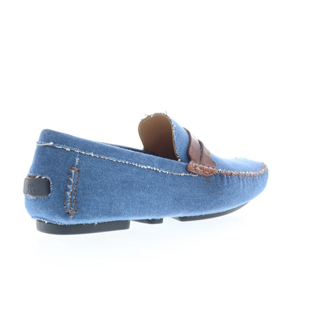 Mezlan Jean Sport Crocodile Driver Loafer Mens Blue Loafers Moccasin Shoes