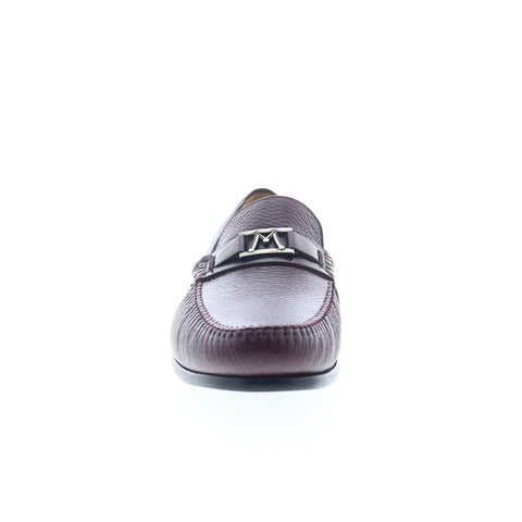 Mezlan Deerskin Moccasin 7384 Mens Burgundy Loafers & Slip Ons Casual Shoes