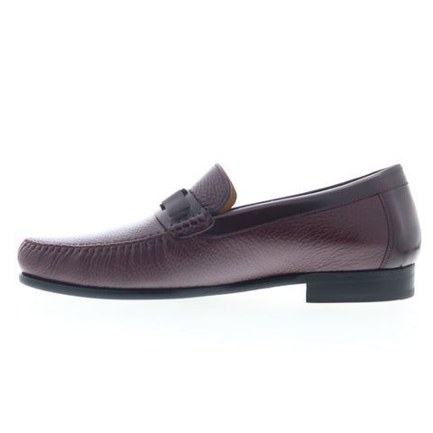 Mezlan Deerskin Moccasin 7384 Mens Burgundy Loafers & Slip Ons Casual Shoes