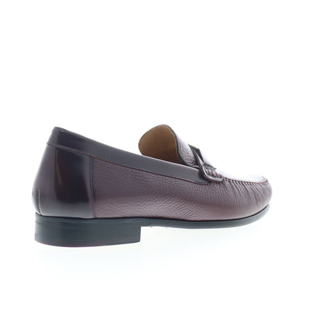 Mezlan Deerskin Moccasin 7384 Mens Burgundy Loafers & Slip Ons Casual Shoes