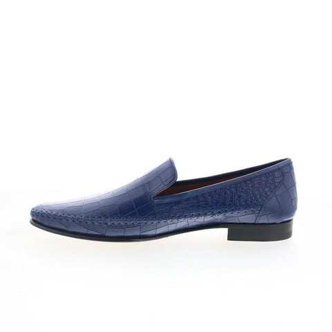 Mezlan 7392 Mens Blue Leather Slip On Loafers & Slip Ons Casual Shoes