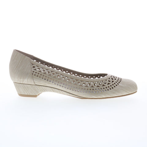 Ros Hommerson Tina 74029-73 Womens Beige Wide Heels Pumps Shoes