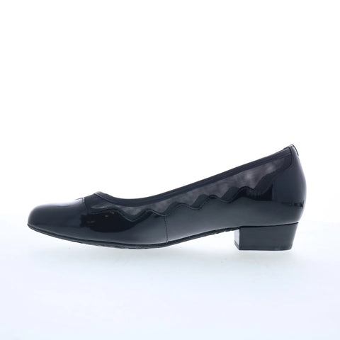 Ros Hommerson Tootsie 74034-91 Womens Black Narrow Leather Pumps Heels Shoes