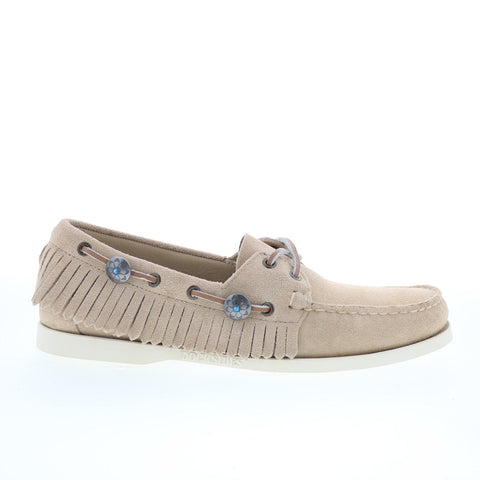 Sebago Portland Fringes 741148W-906 Mens Beige Loafers & Slip Ons Boat Shoes