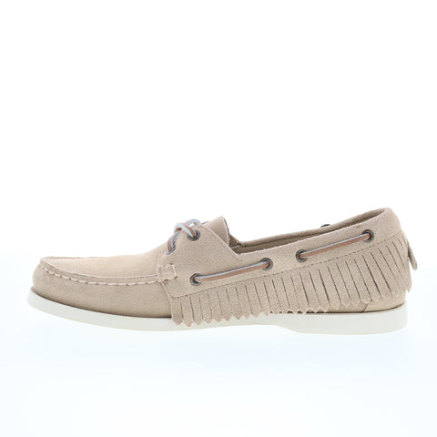 Sebago Portland Fringes 741148W-906 Mens Beige Loafers & Slip Ons Boat Shoes