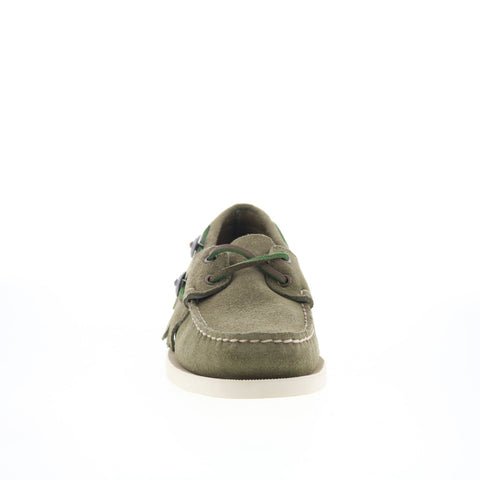 Sebago Portland Fringes 741148W-909 Mens Green Loafers & Slip Ons Boat Shoes