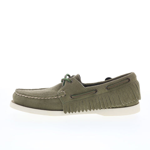 Sebago Portland Fringes 741148W-909 Mens Green Loafers & Slip Ons Boat Shoes