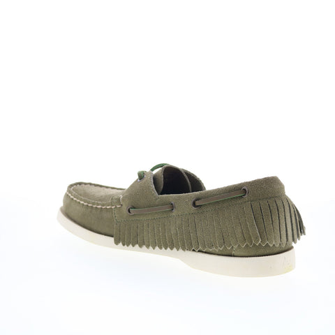 Sebago Portland Fringes 741148W-909 Mens Green Loafers & Slip Ons Boat Shoes