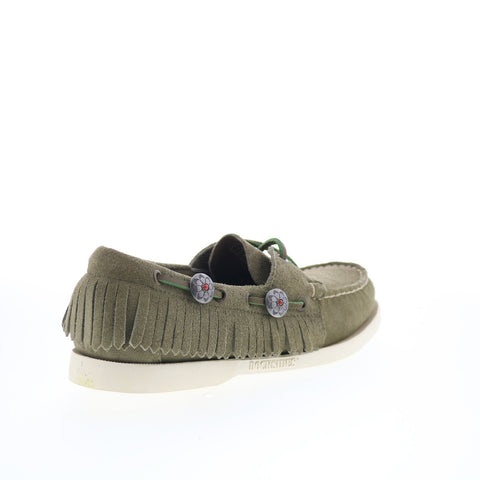 Sebago Portland Fringes 741148W-909 Mens Green Loafers & Slip Ons Boat Shoes