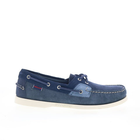 Sebago Ross Island JIB Shadow Mens Blue Loafers & Slip Ons Boat Shoes