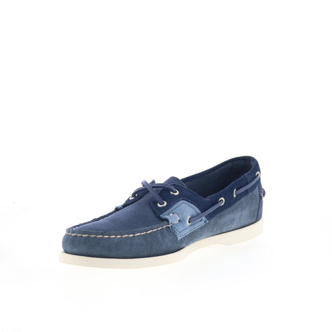 Sebago Ross Island JIB Shadow Mens Blue Loafers & Slip Ons Boat Shoes