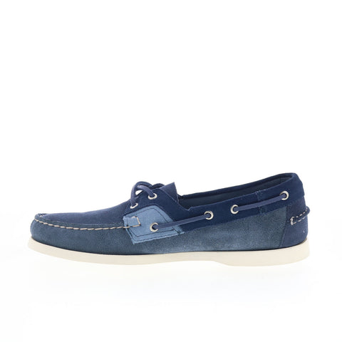 Sebago Ross Island JIB Shadow Mens Blue Loafers & Slip Ons Boat Shoes