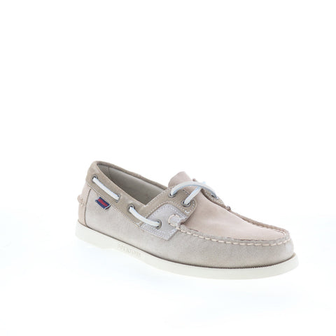 Sebago Ross Island JIB Shadow Mens Gray Loafers & Slip Ons Boat Shoes