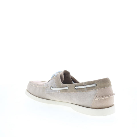 Sebago Ross Island JIB Shadow Mens Gray Loafers & Slip Ons Boat Shoes