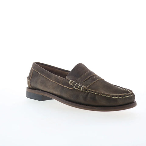 Sebago Cayuga 751142W-959 Womens Brown Suede Loafers & Slip Ons Boat Shoes