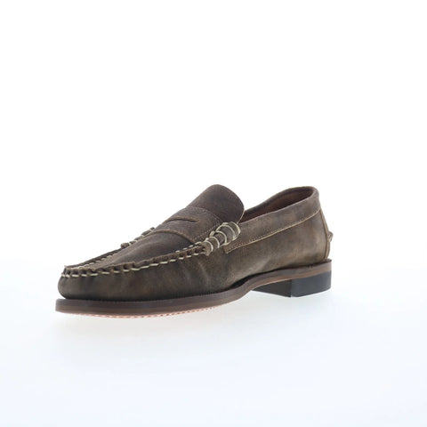 Sebago Cayuga 751142W-959 Womens Brown Suede Loafers & Slip Ons Boat Shoes