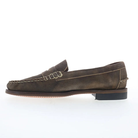 Sebago Cayuga 751142W-959 Womens Brown Suede Loafers & Slip Ons Boat Shoes