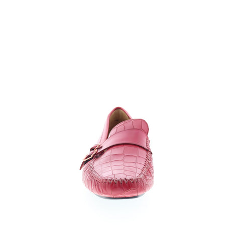 Mezlan Embossed Driving Moccasin 7421 Mens Red Leather Loafers Casual Shoes
