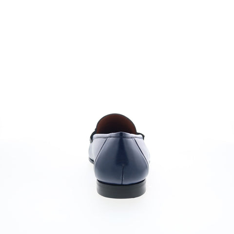 Mezlan Croc Ornament Moccasin 7424 Mens Blue Loafers & Slip Ons Casual Shoes