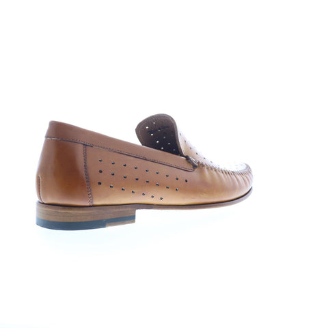 Mezlan Perforated Calf Moccasin 7449 Mens Brown Leather Loafers Casual Shoes