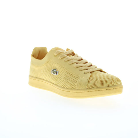 Lacoste Carnaby Piquee 124 1 SMA Mens Yellow Canvas Lifestyle Sneakers Shoes