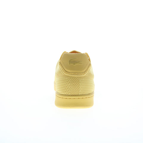 Lacoste Carnaby Piquee 124 1 SMA Mens Yellow Canvas Lifestyle Sneakers Shoes