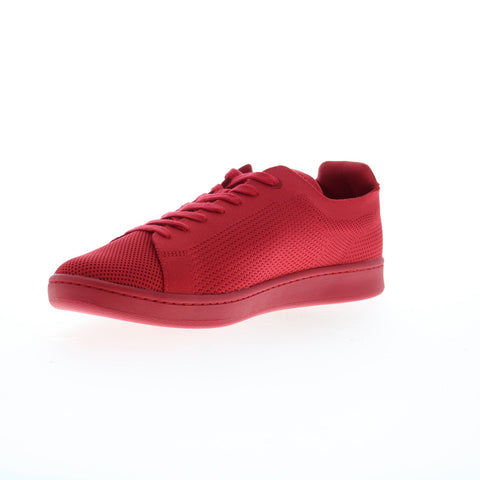 Lacoste Carnaby Piquee 124 1 SMA Mens Red Canvas Lifestyle Sneakers Shoes