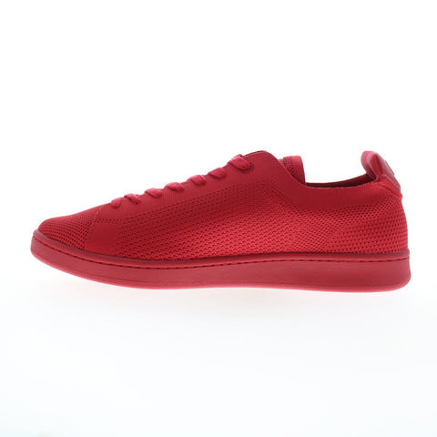 Lacoste Carnaby Piquee 124 1 SMA Mens Red Canvas Lifestyle Sneakers Shoes
