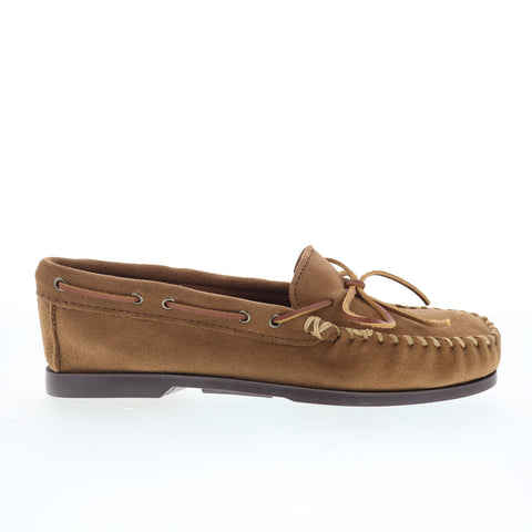 Minnetonka Camp Moc 747W-DST Mens Brown Loafers & Slip Ons Moccasin Shoes