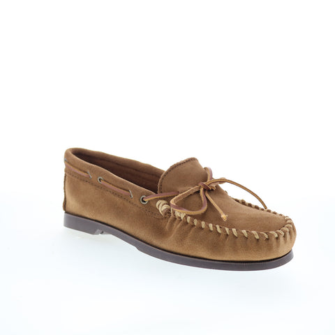 Minnetonka Camp Moc 747W-DST Mens Brown Loafers & Slip Ons Moccasin Shoes