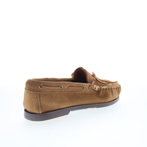 Minnetonka Camp Moc 747W-DST Mens Brown Loafers & Slip Ons Moccasin Shoes