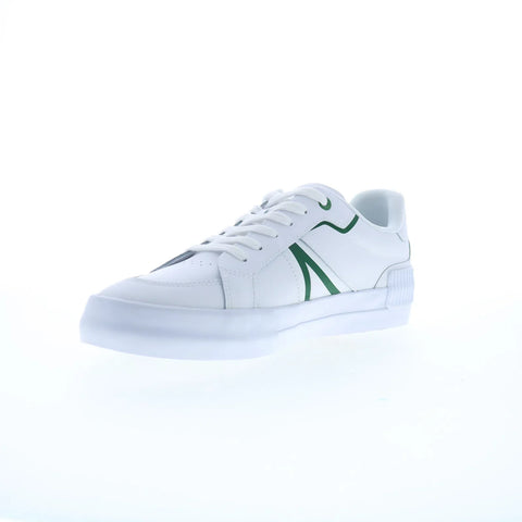Lacoste L004 224 1 CMA Mens White Leather Lifestyle Sneakers Shoes