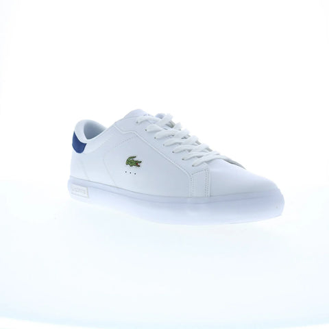 Lacoste Powercourt 224 1 SMA Mens White Leather Lifestyle Sneakers Shoes