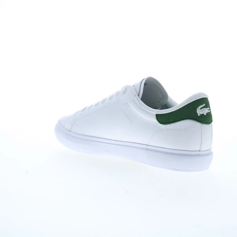 Lacoste Powercourt 224 1 SMA Mens White Leather Lifestyle Sneakers Shoes