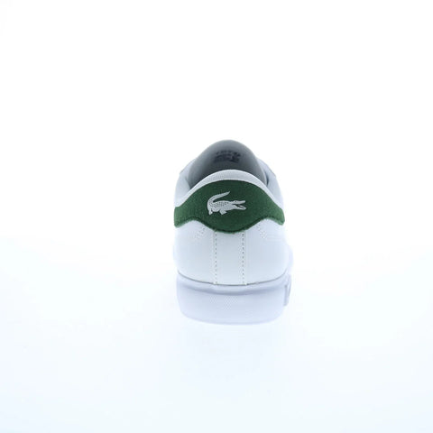 Lacoste Powercourt 224 1 SMA Mens White Leather Lifestyle Sneakers Shoes