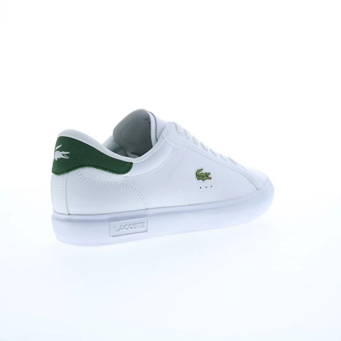Lacoste Powercourt 224 1 SMA Mens White Leather Lifestyle Sneakers Shoes