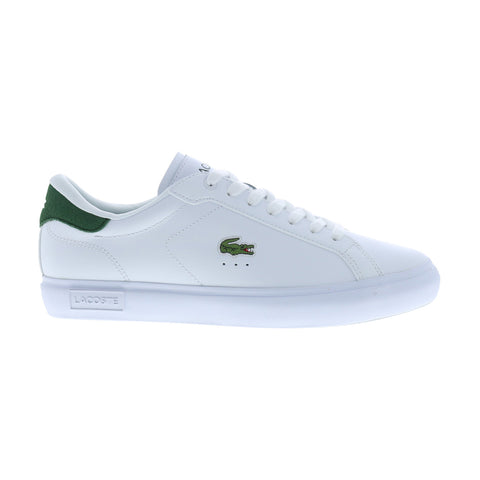Lacoste Powercourt 224 1 SMA Mens White Leather Lifestyle Sneakers Shoes