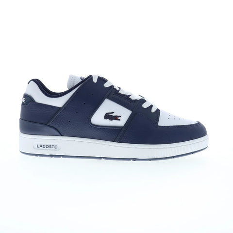 Lacoste Court Cage 224 1 SMA Mens Blue Leather Lifestyle Sneakers Shoes