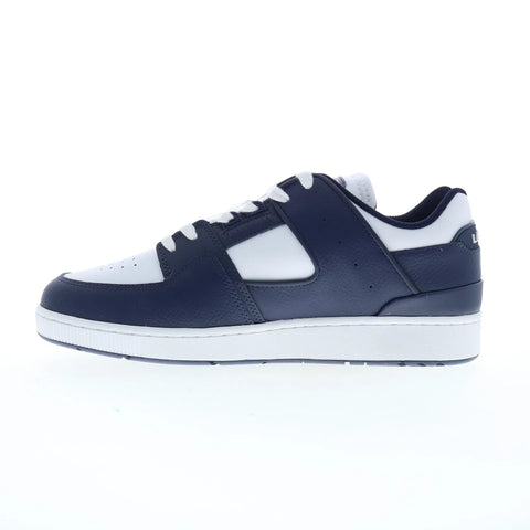 Lacoste Court Cage 224 1 SMA Mens Blue Leather Lifestyle Sneakers Shoes